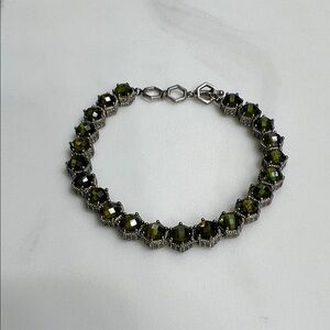 Park Lane Limited Edition Olive Honeycomb Impression Bracelet